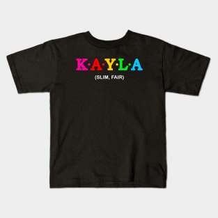Kayla - Slim, Fair. Kids T-Shirt